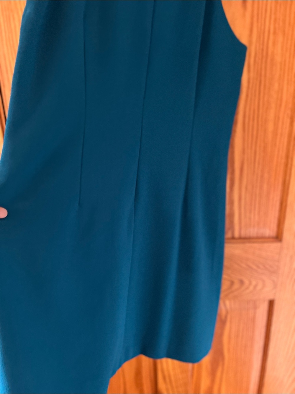 Vince Camuto Teal Sleeveless Midi Shift Dress